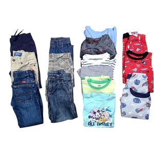 Boys Bundle Lot Of 16 Childrens Clothing Items Various Brands Sizes 4,5,6,and 7